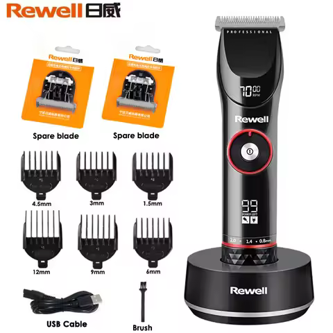 Rewell F29 Professional Hair Trimmer Men Electric Hair Clipper Steel Cutter Barber Salon Hair Cuttin