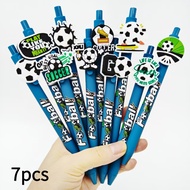7Pcs/13Pcs Football Themed Modeling Pen Set Sea Blue Color Pen Football Printing Gift Gel Pen