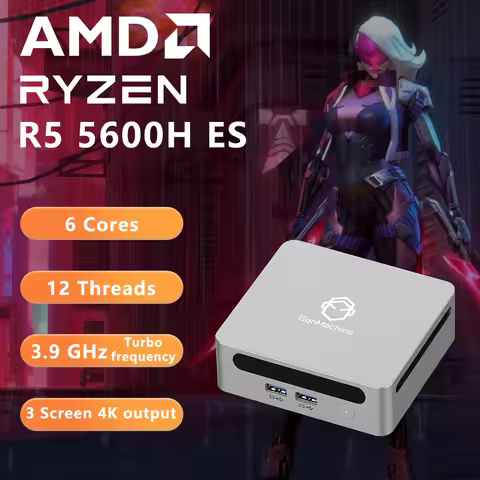 Windows 11 Ryzen DDR4 3200Mhz WiFi6 Gaming Pc Diy Gaming GenMachine Mini PC AMD Ryzen Ren5000 5600H 