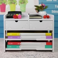 Tabletop file rack office desktop organizer A4 paper storage rack multilayer document rack space sav