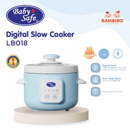 BabySafe - LB018 - MPASI Slow Cooker | Multipurpose Slow Cooker | Multifunctional Slow Cooker | Digi
