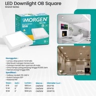 Morgen LED Downlight OB Square Grand Series - White Square Outbow Downlight Ceiling Light 12W 18W