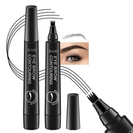 Kaely 2Pcs Eyebrow Pencils for Women, 4 Tip Magical Precise Waterproof Brow Pen, Microblading Eyebro