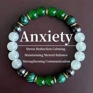 [AAA] Bracelet-Brass Mineral Malachite Bracelet Couple Crystal