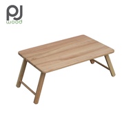 PJ Wood โต๊ะวางโน๊ตบุ๊ค ไม้ยางพาราแท้โต๊ะญี่ปุ่นพับได้ โต๊ะไม้ พับได้ โต๊ะคอม Laptop Folding