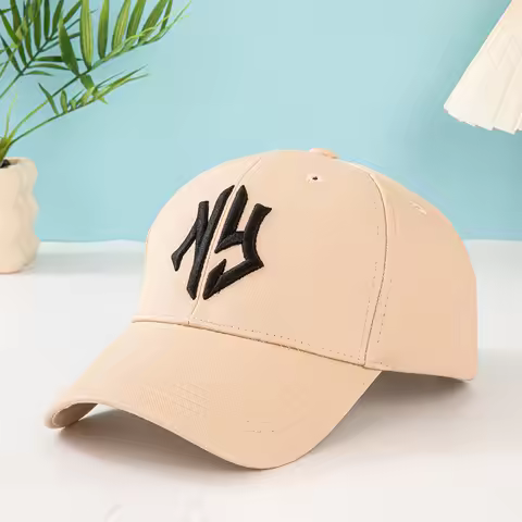 New Fashion Trendy Style Ny Letter Solid Color Unisex Casual Baseball Cap Outdoor Peaked Cap