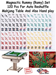 Magnactic Rummy (Ramy) Set 120 Pcs For Auto Reshuffle Mahjong Table And Also Hand play