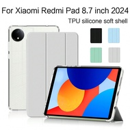 For Xiami Redmi Pad SE 8.7 Clear Case 2024 Transparent Air-Bags Shockproof Soft Flip Stand TPU Back 