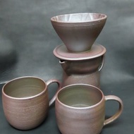柴燒咖啡濾杯套裝(瀘杯,公杯,咖啡杯X2)