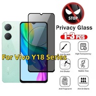 1-3Pcs Privacy Anti Spy Full Screen Protector Tempered Glass For Vivo Y18 E 4G 2024 VivoY18 Y18E Y 1