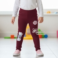 MEOW LEGGINGS Premium Rib Knite Cat Character Children's Leggings 0-7 Years