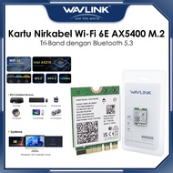 WAVLINK WiFi 6E Dongle M.2 Wireless Card WiFi Laptop Adapter, Intel AX210 Tri-Band Network