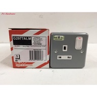 MK G2977 1 Gang Metal Clad Switch Socket Outlet @13A