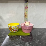 Rilakkuma Melamine Cups 2 Pieces New Not Used Comes With A Cori Keychain And Model Without Base Set 