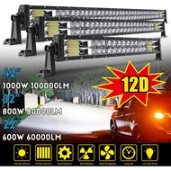 BraveWay LED Light Bar 12D 22inch 32inch 42inch 50inch 52inch Flood Spot Combo Beam 420W 620W 820W 9