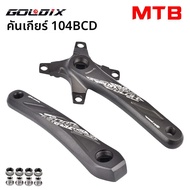 GOLDIX จักรยาน Crank Square Hole Sprocket 104BCD 165 มม.สีดํา Crank รอบรูปไข่ 32/34 /36/38/40/42T แค