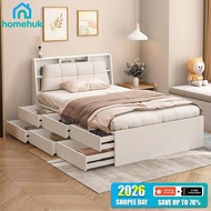 HK Bed Single 1.2m Small Size Children 1m1.35m High Box 1.5m Drawer Soft