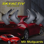 Car Accessories Mud Guard For Mazda 3 Axela 2018-2024  Front And  Rear Wheel  Protector Original Soft Rubber Fender Auto Parts