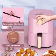 🔥READY STOK🔥Monda Air Fryer 4.8 L Extra Large Oil Free Single Pod Non-Stick Teflon Timer Kitchen Aid Healthy Cooker Pink