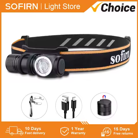 Sofirn HS10 USB C Rechargeable Mini 16340 Headlamp 1100lm LH351D 90CRI Angle Flashlight TIR Optics w