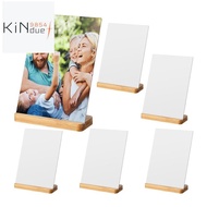 6 Pack Sublimation Photo Frames Blanks 5 X 7 Inch Heat Transfer Metal Picture Frames with Wood Base 