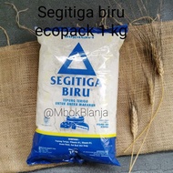 Tepung terigu Segitiga Biru serbaguna bogasari 1 kg ecopack