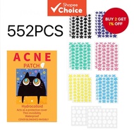 The product is a star-shaped and transparent circular acne patch available in seven colors. It comes