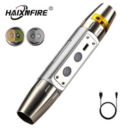 HaixnFire ไฟฉาย LED SV340ดวงไฟฉายชาร์จ USB ได้กันน้ำเครื่องตรวจจับหนังสือเดินทาง