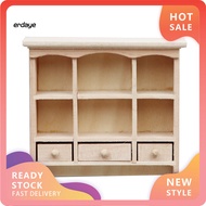 EYE Dollhouse Cabinet Hand-made Uncolored Wooden 1:12 Mini Cupboard Model Model Play House Toy for Micro Landscape