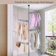 STK Floor to Ceiling Clothes Hanger Stand Coat Hanger Portable Extendable Coat Rack Balcony Drying Rack 顶天立地 HH00131