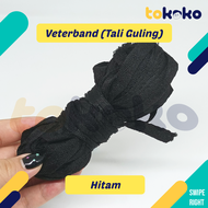 Tali Guling Veterban 1 cm Hitam dan Putih panjang 18 meter Tali seprei piterban Aksesoris jahit