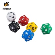[KOZEEY] 6Pcs D20 Gaming Dice Twenty Sided Die for RPG Six Opaque Colors Couleur 1#
