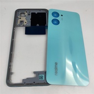 Full Housing Case for OPPO Realme C33 RMX3624 Middle Frame+Back Battery Cover Door Panel Housing Cas