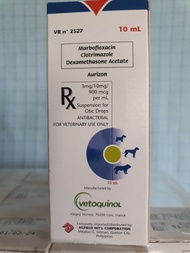 Fur Baby Aurizon 10ml Otic Drops 3mg/10mg /900mcg Antibacterial Drops for Otitis externa & fungi pro