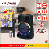 Advance KS 612 Speaker Bluetooth 6.5 Inch Gratis Mic Wireless