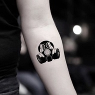 OhMyTat 防毒面具 Gas Mask 刺青圖案紋身貼紙 (2 張)