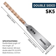 เลื่อยมือ3ขอบแบบญี่ปุ่น1ชิ้น SK5เลื่อยเหล็กตัดล้างด้วยด้ามจับกันลื่นใบมีดเปลี่ยนได้สำหรับเครื่องมืองานไม้