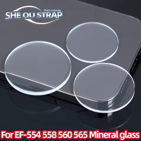 Transparent Lens For Casio EDIFICE EF-554 EF-558 EF-560 EF-565 EF-539 EF-550 Watch Mirror Glass Mine