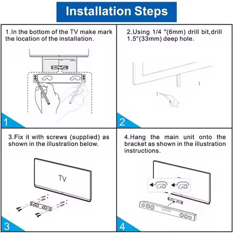 Wall Mount Sound Bar Mounts Metal Under TV Speaker Wall Bracket Anti-Drop Audio Wall Shelf for LG Sp