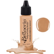 Belloccio's Professional Cosmetic Airbrush Makeup Foundation 1/2oz Bottle: Buff- Light with Golden U
