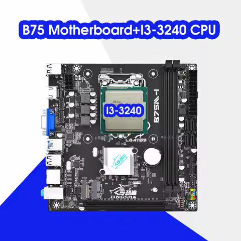 B75 Mini ITX LGA1155 Motherboard Kit Set Combo with Core I3 3240 CPU Support DDR3 Desktop Memory WIF