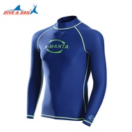 Dive Sail long sleeve mens rash guards shirt UV Protection for snorkeling diving rashguard beach swimming swimsuits spf