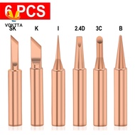 VOKTTA 5/6 Pcs High quality Soldering Iron Tip I/B/K/3C/2.4D Tools For 936/937/938/969/8586 Welding 