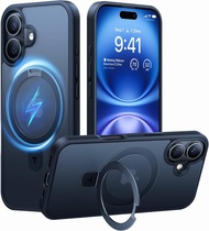 TORRAS Ostand for iPhone 16 Case with Stand Built-in Stand Compatible with MagSafe 3X Military-Grade