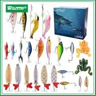Fishing Advent Calendar 24 Days Christmas Countdown Calendar with Fishing Lures Set for Adult Men Te