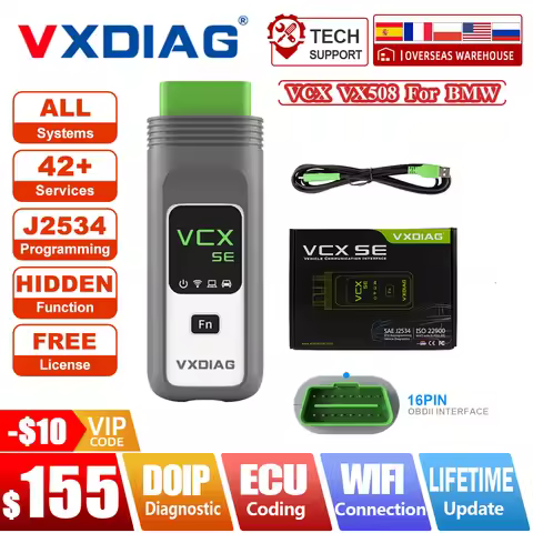 VXDIAG VCX SE VX508 for BMW Car OBD2 Scanner VCX SE for BMW OEM DoIP Diagnostic Tool ECU Coding J253