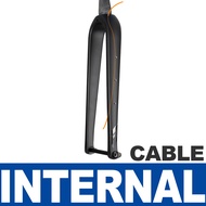 Txma ตะเกียบหน้าจักรยานกรวดเรียว FK-020คาร์บอนไฟเบอร์ส้อมกรวด OG-EVKIN ฟอร์กจักรยานสีดำด้าน700C X 55