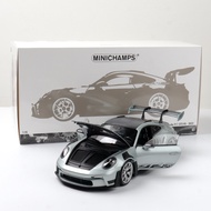 BriScalemicro | Porsche 911 992 GT3 RS สีเงิน โมเดลรถดีคาสท์ ขนาด 1:18