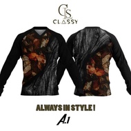 Classy Original Baju Kamuflase V-Neck Casual Camo Berburu Terbaru Terlaris Terbaik