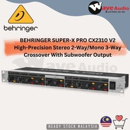 Behringer Super-X Pro CX2310 V2 Stereo 2-way/Mono 3-way Crossover (CX2310V2)